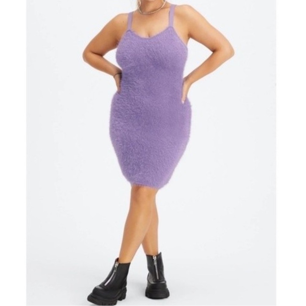 Fabletics Faux Mohair Fuzzy 90’s Mini Dress